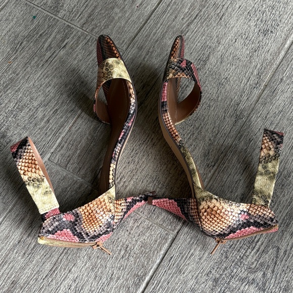 Style & Co. Multicolor Snake-Print Ankle Strap Heels - Picture 8 of 10